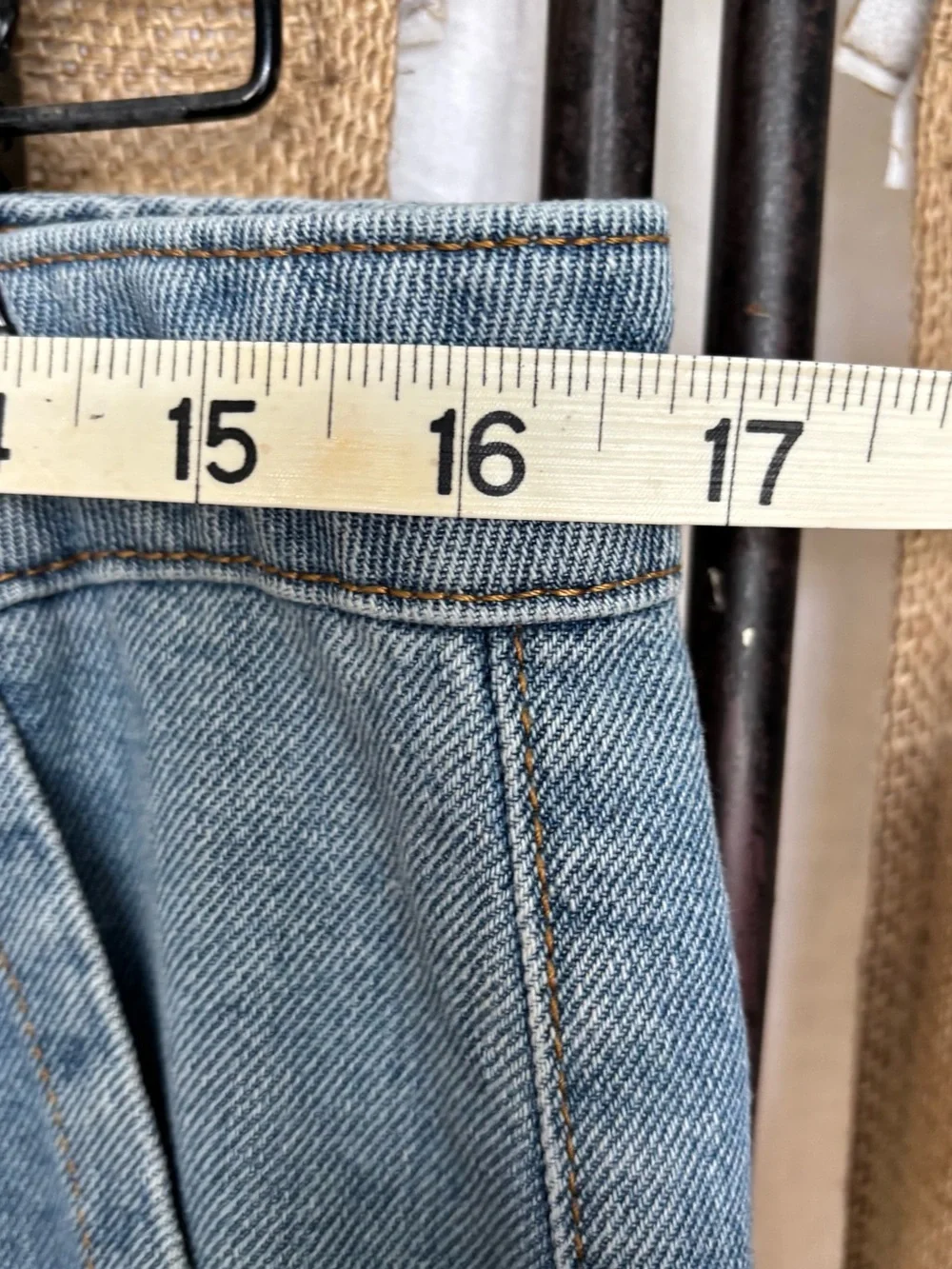 Light Wash Denim Wide Leg Cargo Pockets and Buckled Straps Skater Jeans